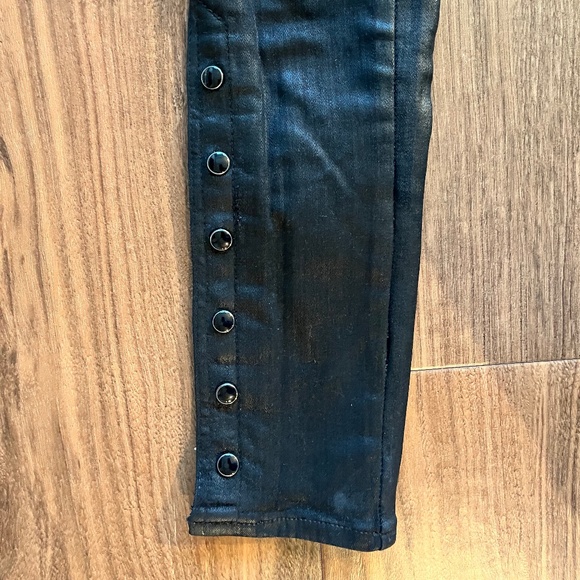 GAP inner cozy leggings in black waxed size 24 - Picture 2 of 5